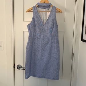 Naked Zebra Keyhole Chambray Dress M